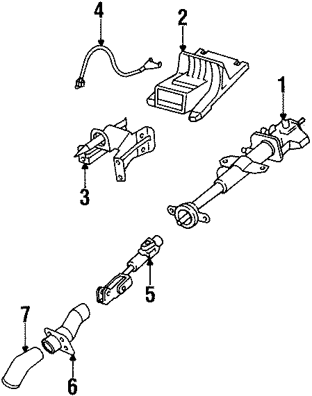 Diagram STEERING COLUMN ASSEMBLY. for your 2005 Chevrolet Astro   