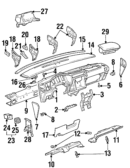 Diagram INSTRUMENT PANEL. for your 2005 Chevrolet Trailblazer EXT   