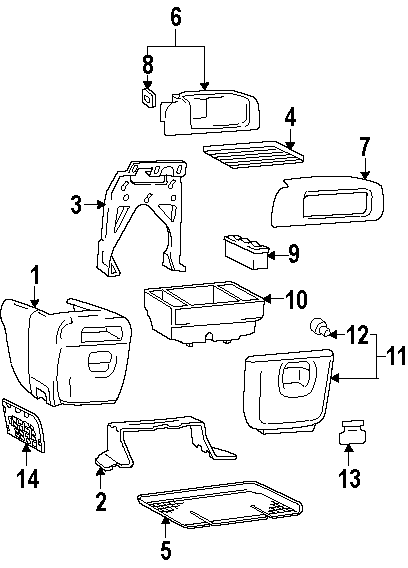 Diagram CENTER CONSOLE. for your 2005 Chevrolet Monte Carlo   