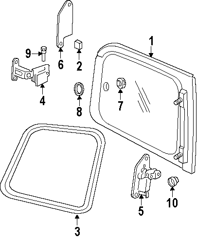 Diagram SIDE PANEL. GLASS. for your 2022 Chevrolet Camaro 6.2L V8 A/T SS Coupe 