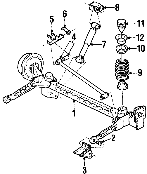 Diagram REAR SUSPENSION. SUSPENSION COMPONENTS. for your 2004 GMC Sierra 2500 HD 6.0L Vortec V8 CNG M/T RWD SLT Crew Cab Pickup 