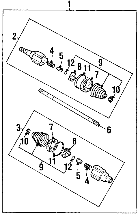 Diagram REAR SUSPENSION. DRIVE AXLES. for your 2003 GMC Sonoma SL Standard Cab Pickup Stepside 2.2L Vortec A/T 4WD 