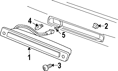 Diagram REAR LAMPS. HIGH MOUNTED STOP LAMP. for your 2008 Chevrolet Impala   