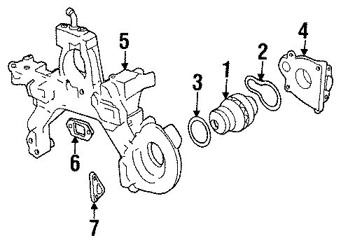 Diagram WATER PUMP. for your 1995 Chevrolet K2500  Base Standard Cab Pickup Fleetside 4.3L Chevrolet V6 A/T 