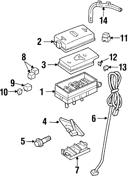 Diagram ELECTRICAL COMPONENTS. for your 2001 GMC Sonoma   