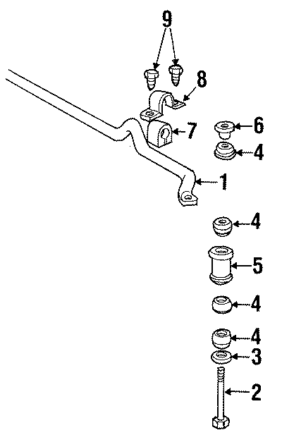 Diagram FRONT SUSPENSION. STABILIZER BAR & COMPONENTS. for your 2012 GMC Sierra 2500 HD 6.0L Vortec V8 A/T RWD WT Standard Cab Pickup Fleetside 