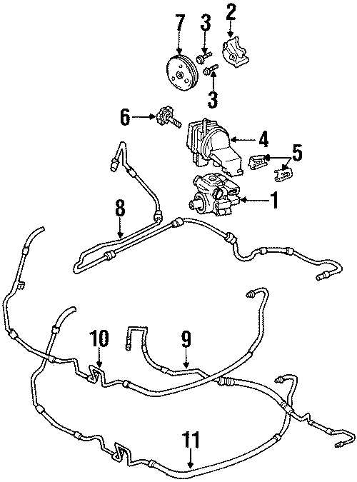 Diagram STEERING GEAR & LINKAGE. PUMP & HOSES. for your 1984 Chevrolet Celebrity Base Wagon 2.8L Chevrolet V6 A/T 