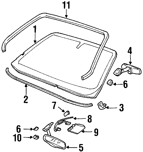 3WINDSHIELD. GLASS. REVEAL MOLDINGS.https://images.simplepart.com/images/parts/motor/fullsize/DM01280.png