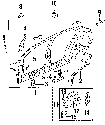 7PILLARS. ROCKER & FLOOR. INNER COMPONENTS.https://images.simplepart.com/images/parts/motor/fullsize/DM01410.png