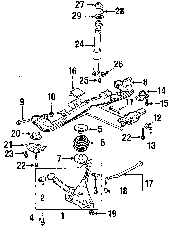 Diagram REAR SUSPENSION. SUSPENSION COMPONENTS. for your 2012 GMC Sierra 2500 HD 6.0L Vortec V8 FLEX A/T 4WD WT Extended Cab Pickup Fleetside 