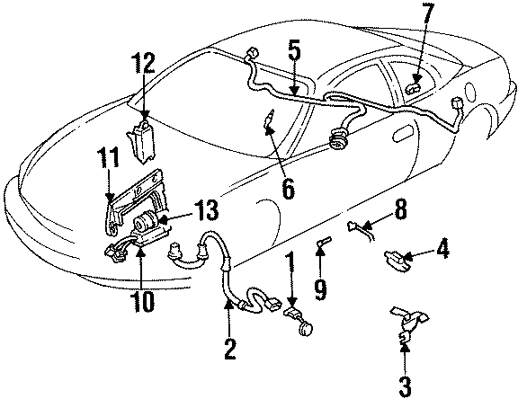 Diagram ELECTRICAL. ABS COMPONENTS. for your 2004 GMC Sierra 2500 HD 6.0L Vortec V8 CNG M/T RWD SLT Crew Cab Pickup 