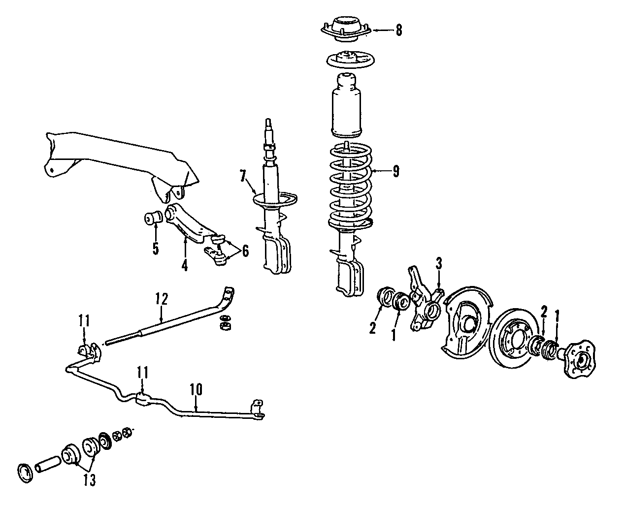 1FRONT SUSPENSION. LOWER CONTROL ARM. STABILIZER BAR. SUSPENSION COMPONENTS.https://images.simplepart.com/images/parts/motor/fullsize/E050060.png