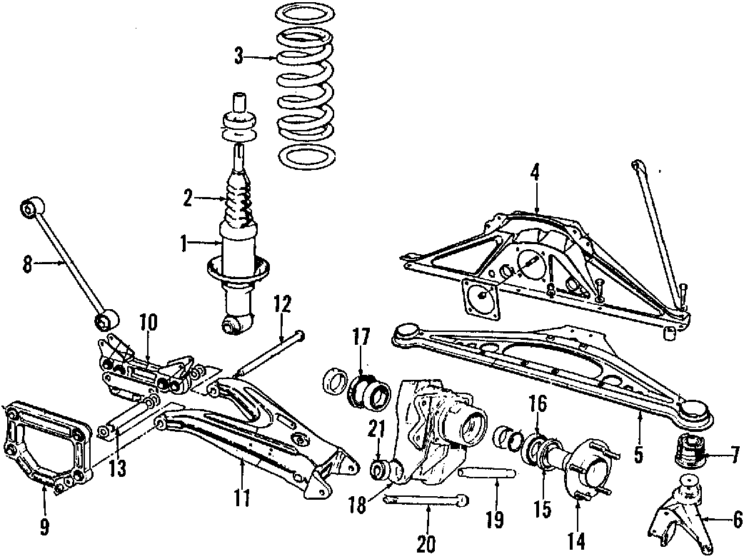 Diagram REAR SUSPENSION. LOWER CONTROL ARM. RIDE CONTROL. SUSPENSION COMPONENTS. for your 2006 Jaguar XJ8   