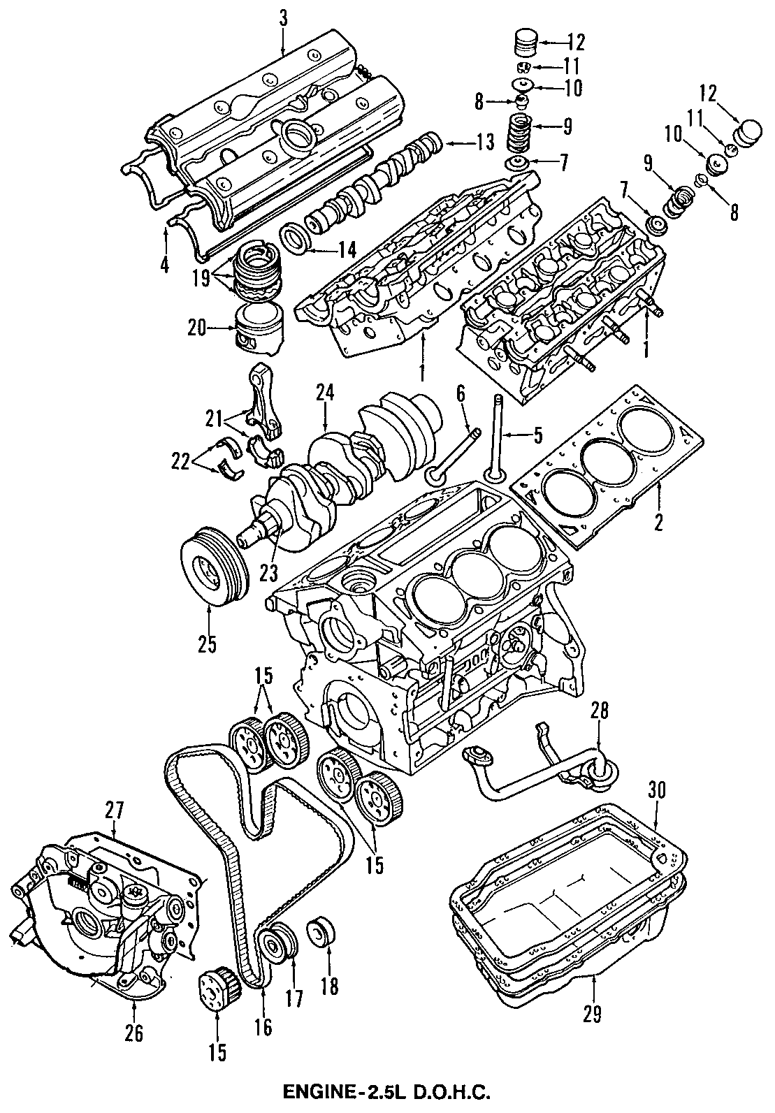 15CAMSHAFT & TIMING. CRANKSHAFT & BEARINGS. CYLINDER HEAD & VALVES. LUBRICATION. MOUNTS. PISTONS. RINGS & BEARINGS.https://images.simplepart.com/images/parts/motor/fullsize/E460027.png