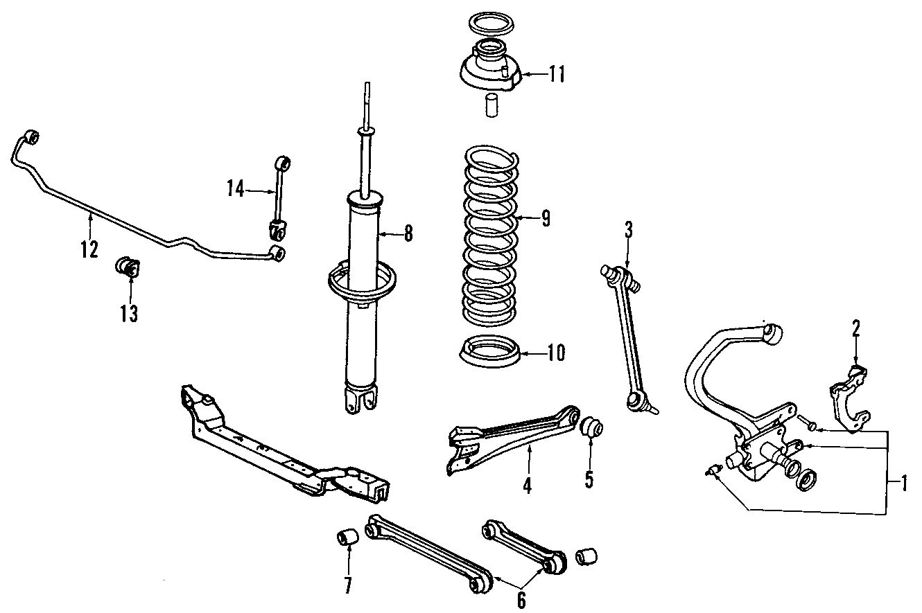 9REAR SUSPENSION. LOWER CONTROL ARM. STABILIZER BAR. SUSPENSION COMPONENTS. UPPER CONTROL ARM.https://images.simplepart.com/images/parts/motor/fullsize/E640370.png