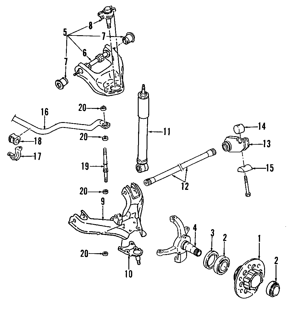 11FRONT SUSPENSION. LOWER CONTROL ARM. STABILIZER BAR. SUSPENSION COMPONENTS. UPPER CONTROL ARM.https://images.simplepart.com/images/parts/motor/fullsize/E665108.png