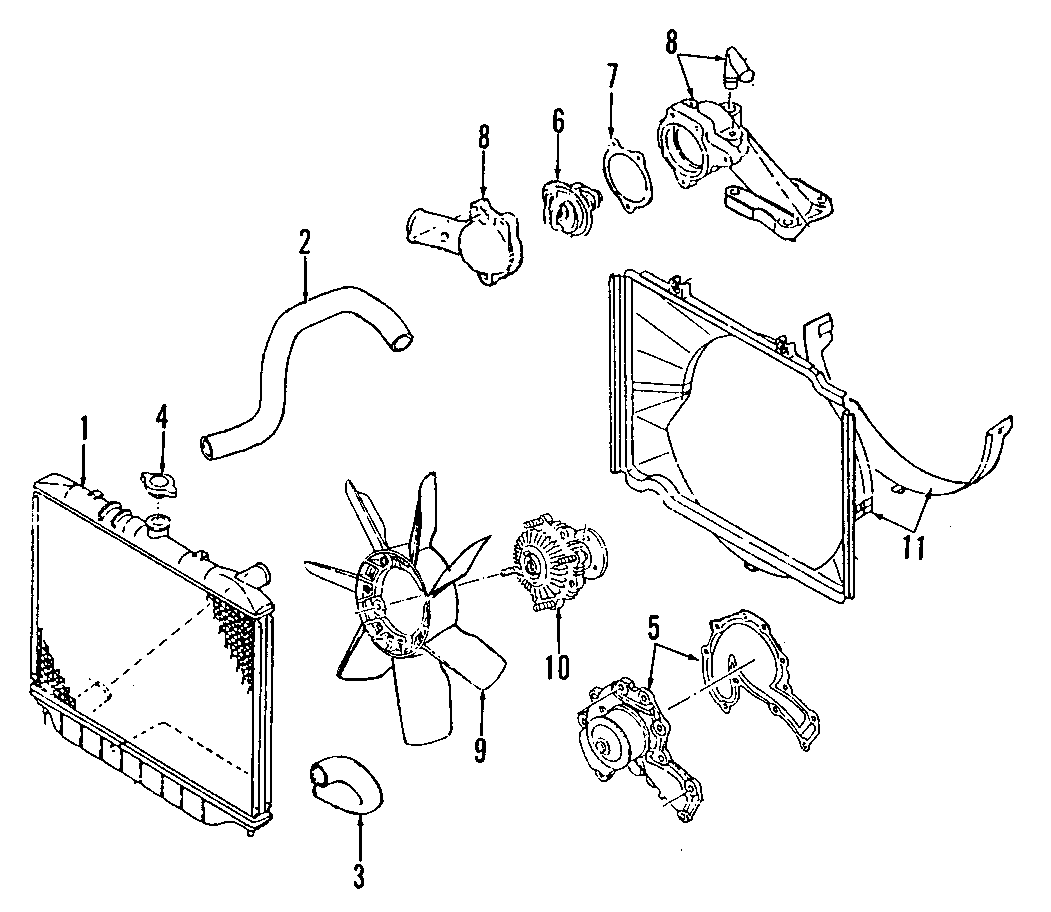 8COOLING SYSTEM. COOLING FAN. RADIATOR. WATER PUMP.https://images.simplepart.com/images/parts/motor/fullsize/E667065.png