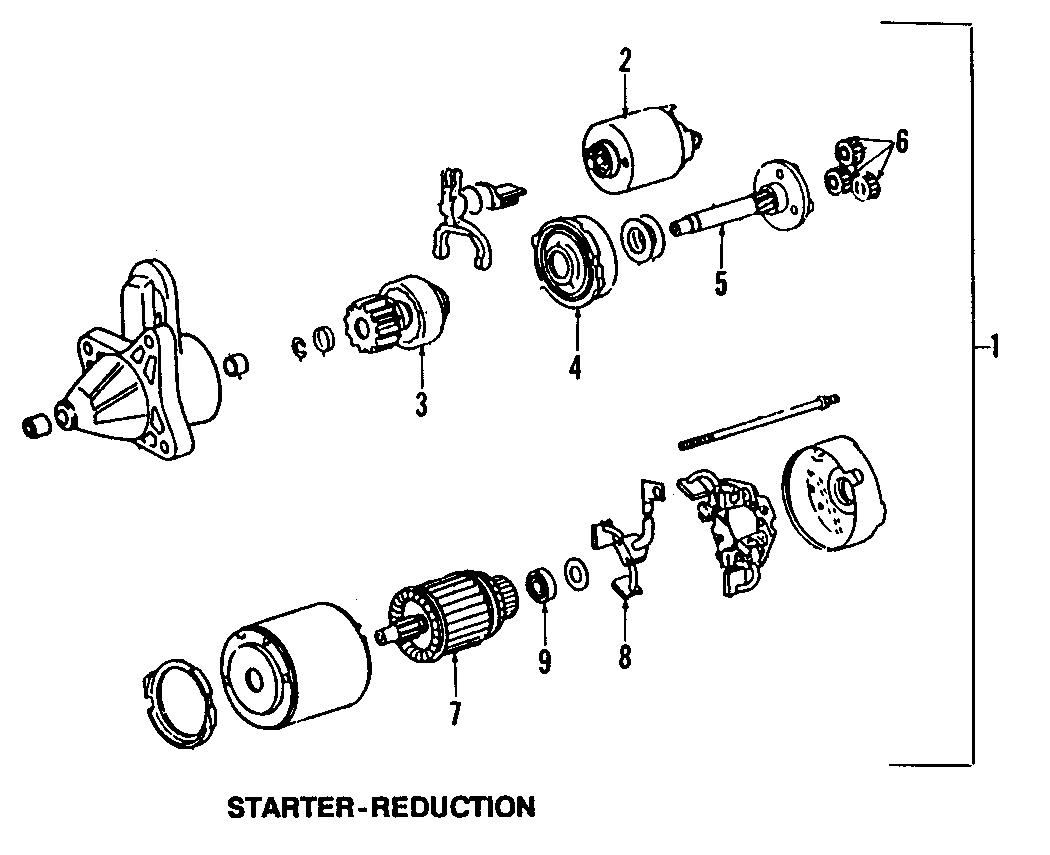 Diagram STARTER. for your 1992 Mazda MX-3   