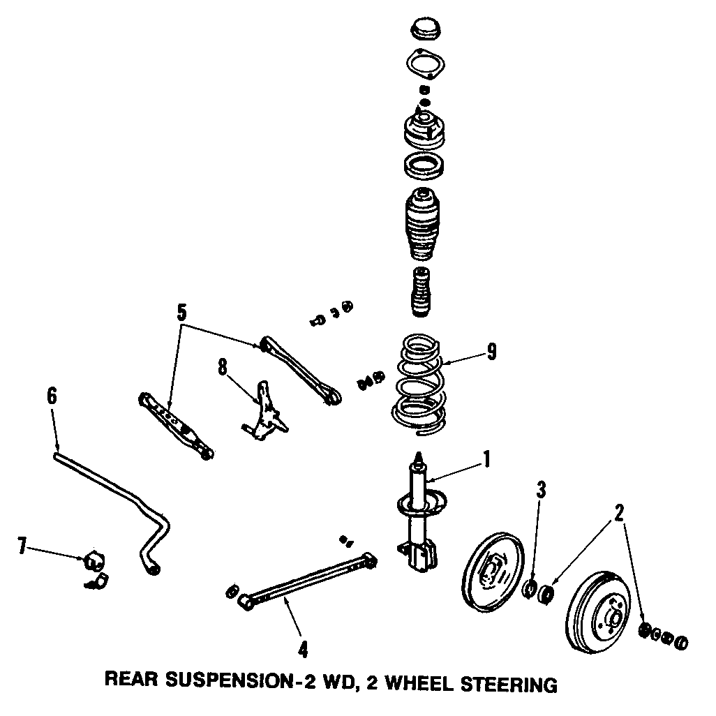 Diagram REAR SUSPENSION. RIDE CONTROL. STABILIZER BAR. SUSPENSION COMPONENTS. for your Mazda MX-5 Miata  