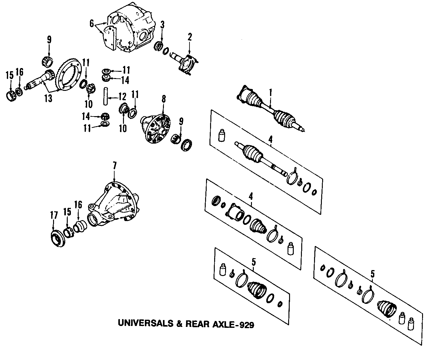 Diagram REAR AXLE. AXLE SHAFTS & JOINTS. DIFFERENTIAL. DRIVE AXLES. for your 2015 Mazda MX-5 Miata   