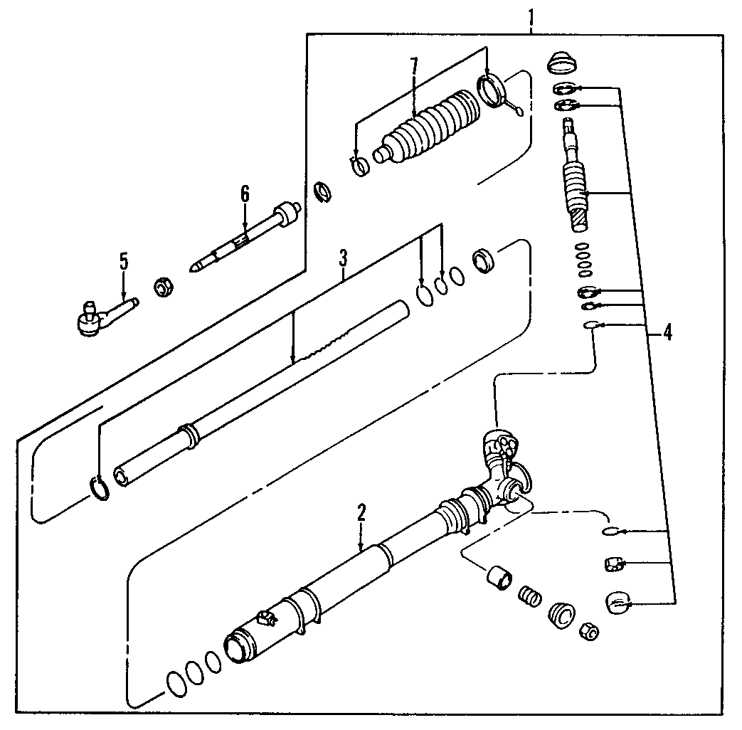 Diagram P/S PUMP & HOSES. STEERING GEAR & LINKAGE. for your Mazda