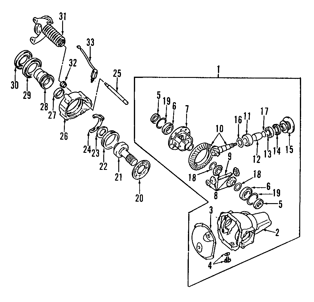 DRIVE AXLES. AXLE SHAFTS & JOINTS. DIFFERENTIAL. FRONT AXLE. PROPELLER SHAFT.https://images.simplepart.com/images/parts/motor/fullsize/E709157.png