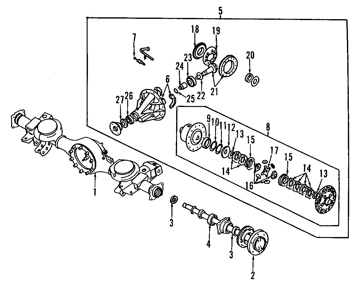 3REAR AXLE. DIFFERENTIAL. PROPELLER SHAFT.https://images.simplepart.com/images/parts/motor/fullsize/E709185.png