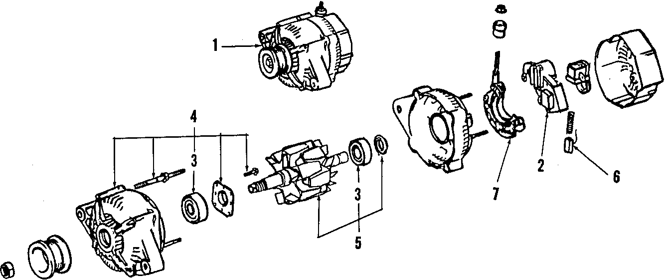 Diagram ALTERNATOR. for your 1994 Toyota Camry 2.2L M/T DX COUPE 