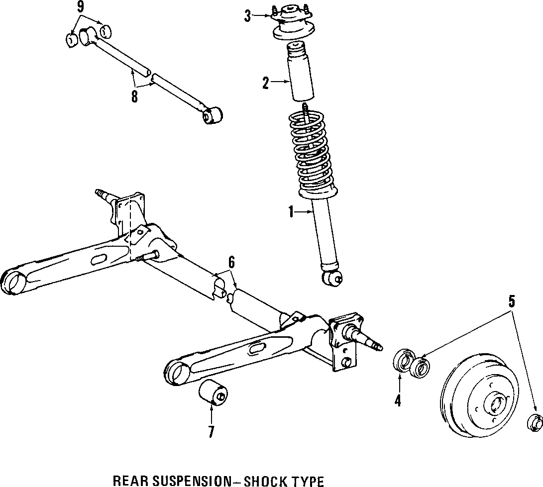 Diagram REAR SUSPENSION. REAR AXLE. SUSPENSION COMPONENTS. for your 2022 Toyota Corolla   