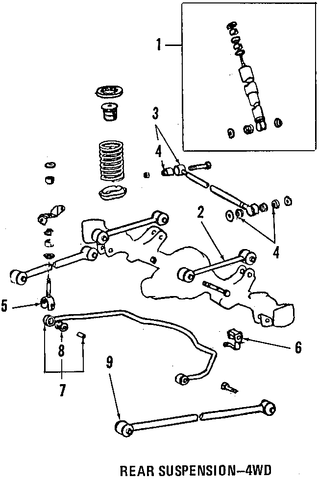 Diagram REAR SUSPENSION. for your Toyota