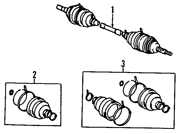 Diagram DRIVE AXLES. AXLE SHAFTS & JOINTS. for your 1996 Toyota Corolla   