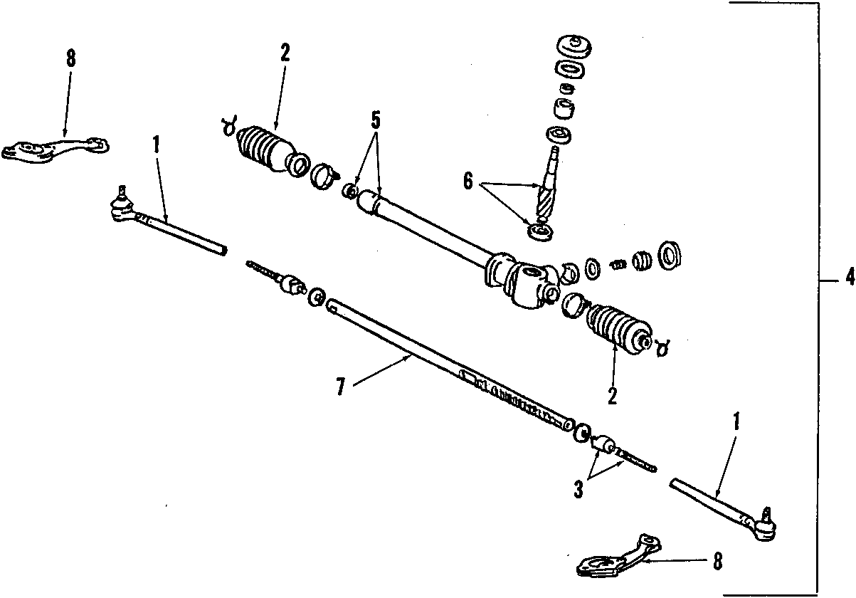 Diagram STEERING GEAR & LINKAGE. for your 2005 Toyota Tundra 4.0L V6 A/T 4WD SR5 Extended Cab Pickup Fleetside 