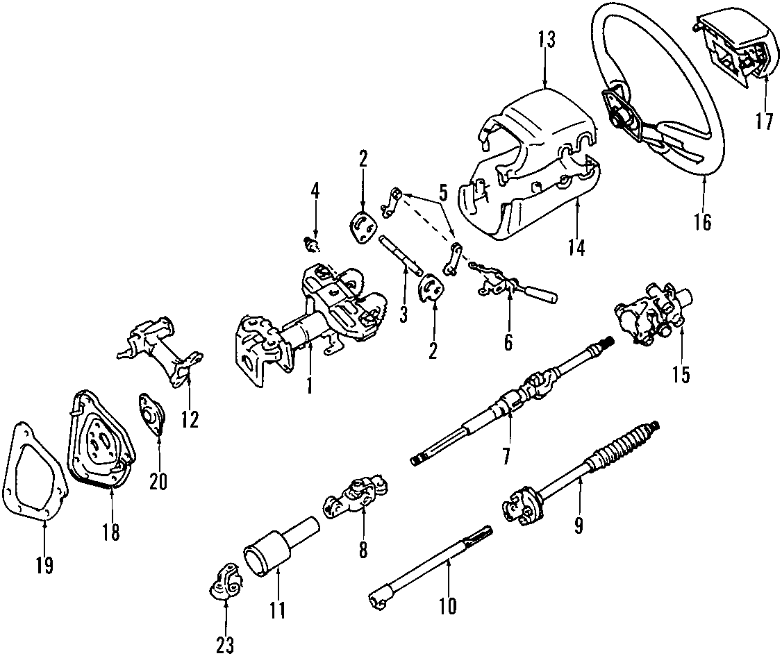 Diagram STEERING COLUMN. STEERING WHEEL. for your 2023 Toyota 4Runner  TRD Pro Sport Utility 