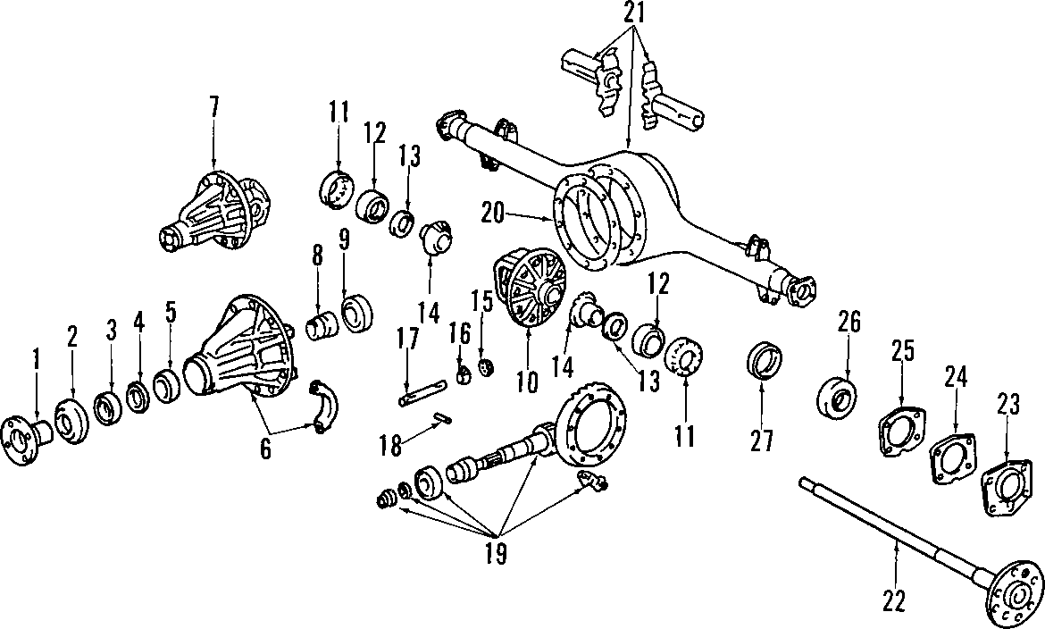 Diagram REAR AXLE. DIFFERENTIAL. PROPELLER SHAFT. for your 2004 Toyota Camry   