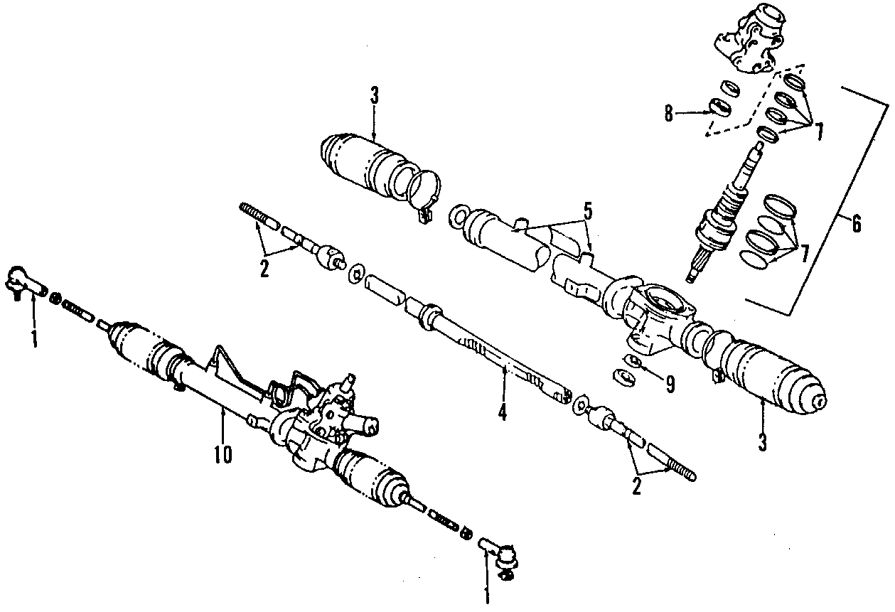 Full size assembly image of P/S PUMP & HOSES. STEERING GEAR & LINKAGE. SPEED SENSITIVE STEERING. (1/1)