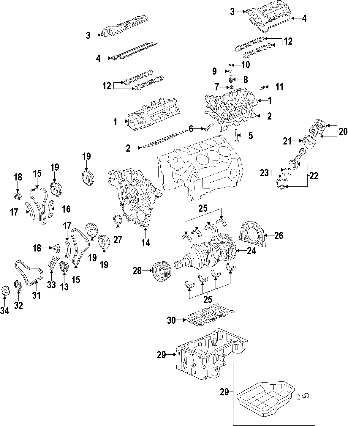 21CAMSHAFT & TIMING. CRANKSHAFT & BEARINGS. CYLINDER HEAD & VALVES. LUBRICATION. MOUNTS. PISTONS. RINGS & BEARINGS.https://images.simplepart.com/images/parts/motor/fullsize/F049050.png