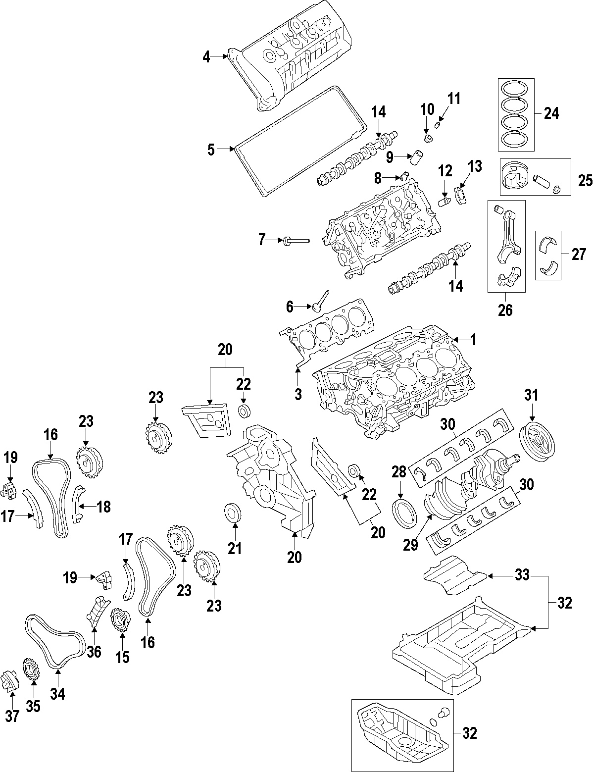 10CAMSHAFT & TIMING. CRANKSHAFT & BEARINGS. CYLINDER HEAD & VALVES. LUBRICATION. MOUNTS. PISTONS. RINGS & BEARINGS.https://images.simplepart.com/images/parts/motor/fullsize/F049060.png