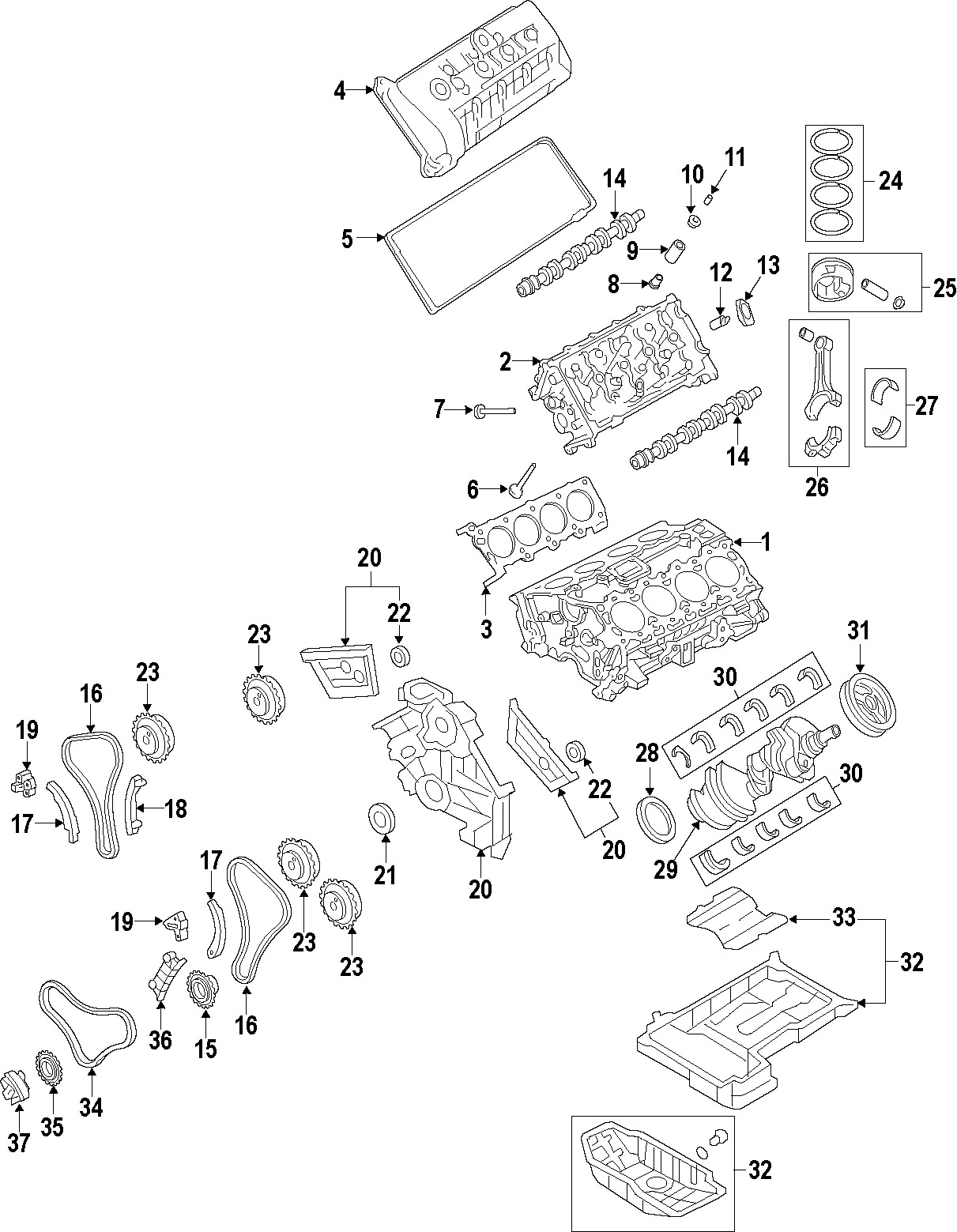 5CAMSHAFT & TIMING. CRANKSHAFT & BEARINGS. CYLINDER HEAD & VALVES. LUBRICATION. MOUNTS. PISTONS. RINGS & BEARINGS.https://images.simplepart.com/images/parts/motor/fullsize/F049065.png