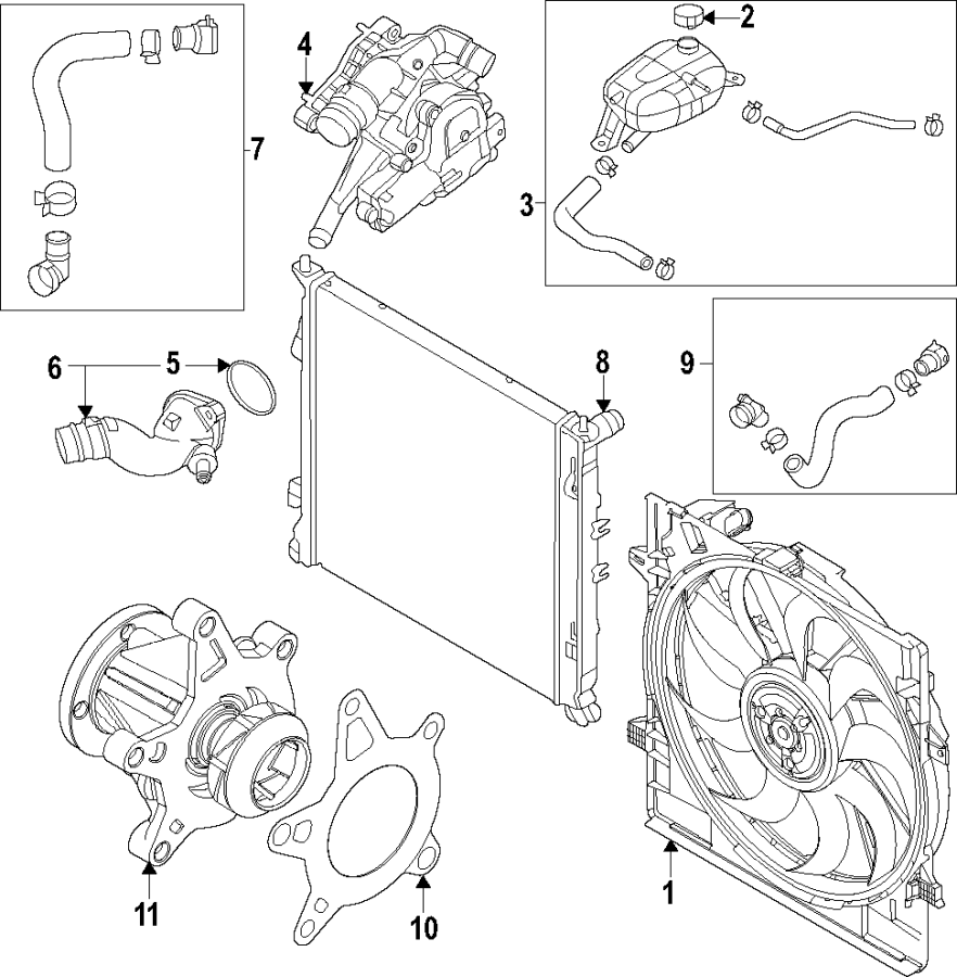 4Cooling system. Cooling fan. Radiator. Water pump.https://images.simplepart.com/images/parts/motor/fullsize/F04C020.png