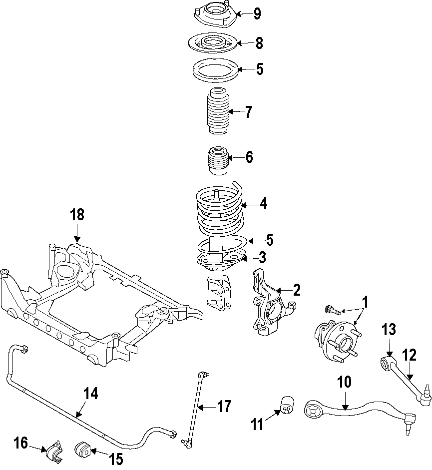 15FRONT SUSPENSION. LOWER CONTROL ARM. STABILIZER BAR. SUSPENSION COMPONENTS.https://images.simplepart.com/images/parts/motor/fullsize/F05B060.png