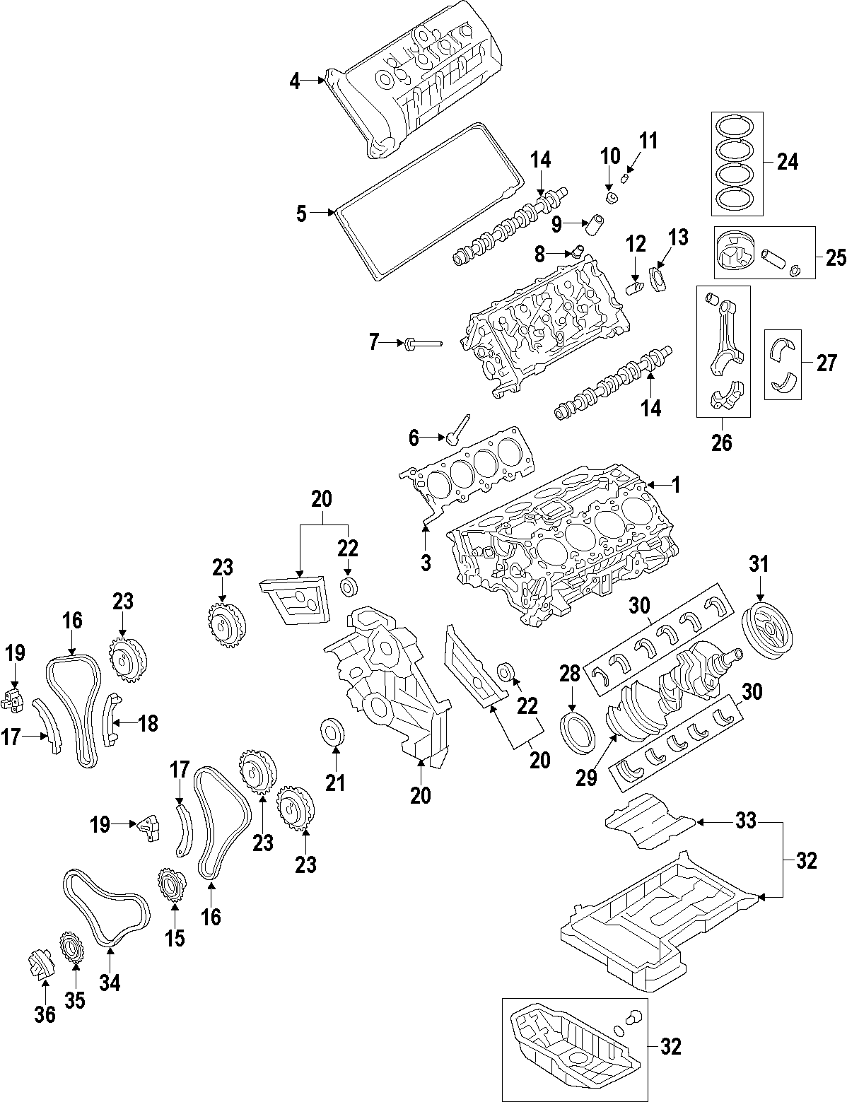 CAMSHAFT & TIMING. CRANKSHAFT & BEARINGS. CYLINDER HEAD & VALVES. LUBRICATION. MOUNTS. PISTONS. RINGS & BEARINGS.https://images.simplepart.com/images/parts/motor/fullsize/F05D040.png