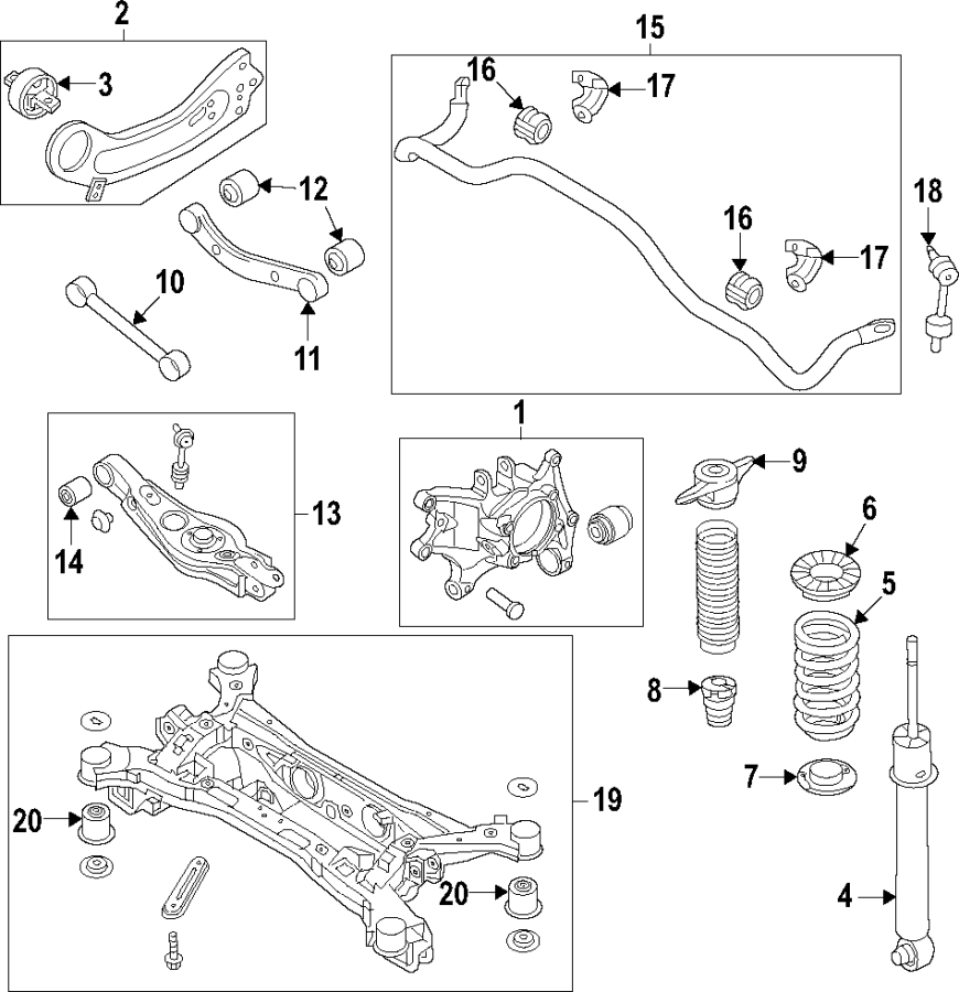 7Rear suspension. Lower control arm. Stabilizer bar. Suspension components. Upper control arm.https://images.simplepart.com/images/parts/motor/fullsize/F05K100.png