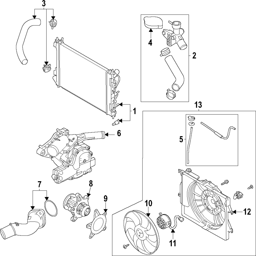 9Cooling system. Cooling fan. Radiator. Water pump.https://images.simplepart.com/images/parts/motor/fullsize/F05L030.png