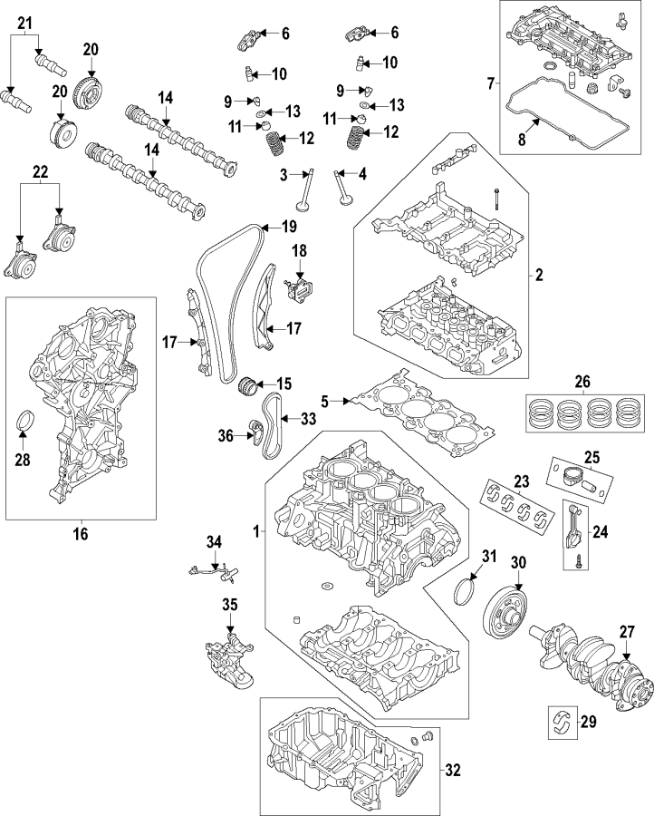 27Camshaft & timing. Crankshaft & bearings. Cylinder head & valves. Lubrication. Mounts. Pistons. Rings & bearings.https://images.simplepart.com/images/parts/motor/fullsize/F05M110.png