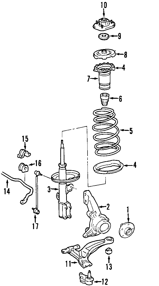 11FRONT SUSPENSION. LOWER CONTROL ARM. STABILIZER BAR. SUSPENSION COMPONENTS.https://images.simplepart.com/images/parts/motor/fullsize/F063050.png