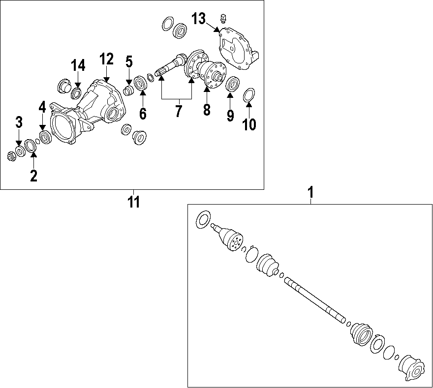 13REAR AXLE. DIFFERENTIAL. DRIVE AXLES. PROPELLER SHAFT.https://images.simplepart.com/images/parts/motor/fullsize/F065080.png