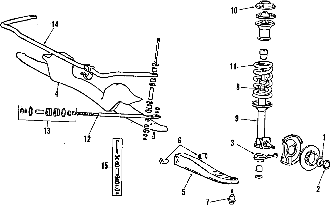 Chrysler Conquest Lower Control arm. Strut bar. Intercooler - MB430544 ...