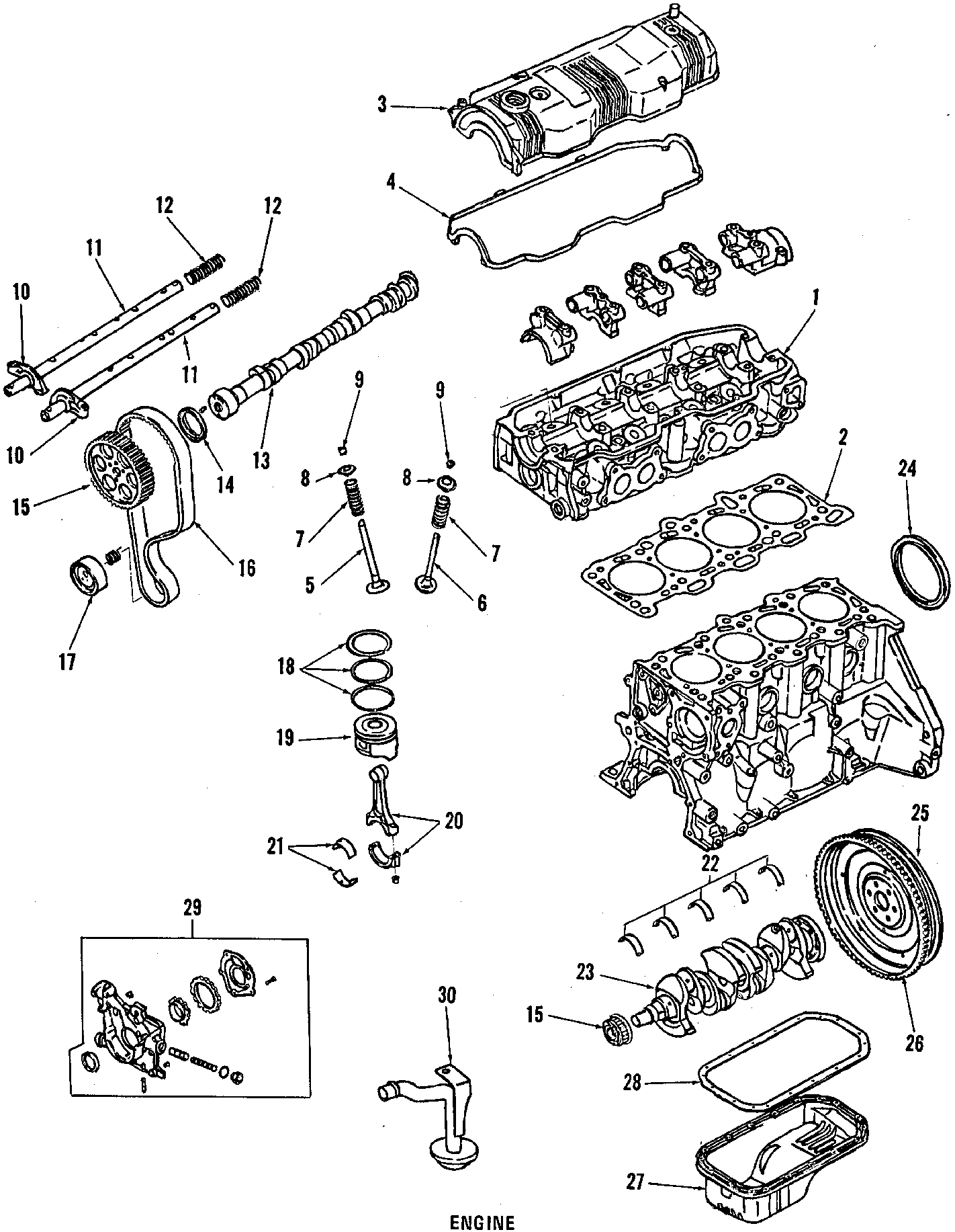 Diagram CAMSHAFT & TIMING. CRANKSHAFT & BEARINGS. CYLINDER HEAD & VALVES. LUBRICATION. MOUNTS. PISTONS. RINGS & BEARINGS. for your 2021 Chevrolet Camaro LT Coupe 2.0L Ecotec A/T 