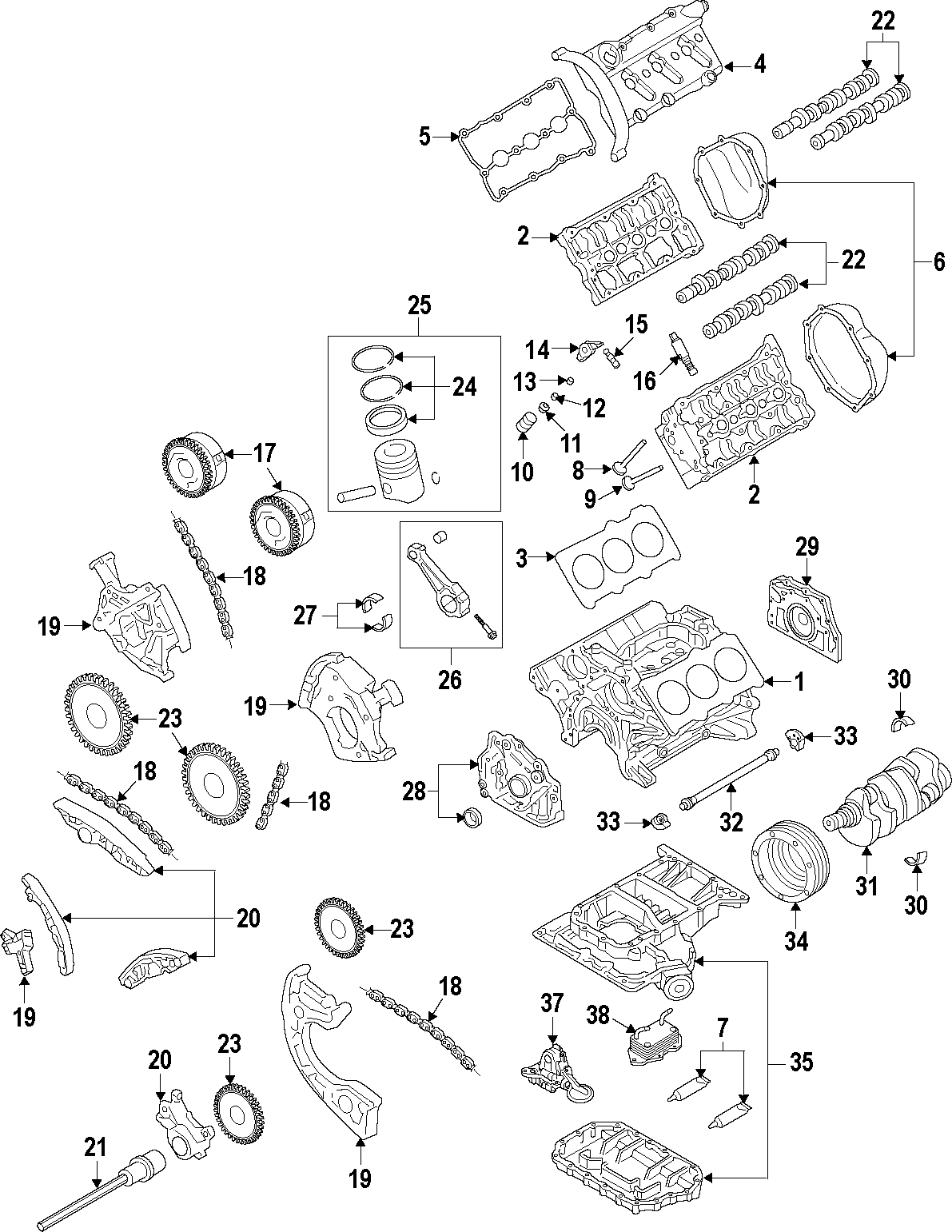 17CAMSHAFT & TIMING. CRANKSHAFT & BEARINGS. CYLINDER HEAD & VALVES. LUBRICATION. MOUNTS. PISTONS. RINGS & BEARINGS.https://images.simplepart.com/images/parts/motor/fullsize/F201040.png