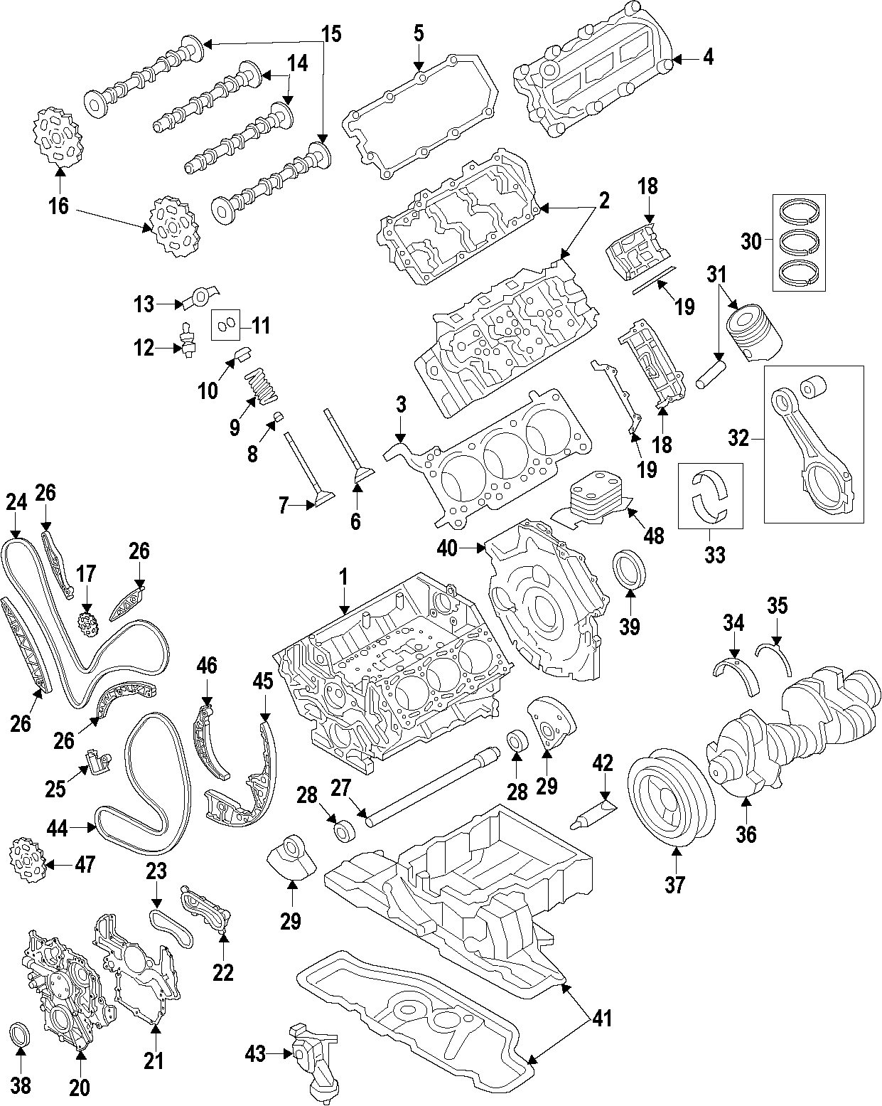 34CAMSHAFT & TIMING. CRANKSHAFT & BEARINGS. CYLINDER HEAD & VALVES. LUBRICATION. MOUNTS. PISTONS. RINGS & BEARINGS.https://images.simplepart.com/images/parts/motor/fullsize/F202035.png